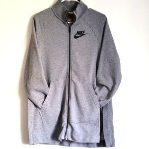 Women's MATERNITY Nike Gray Zip-up